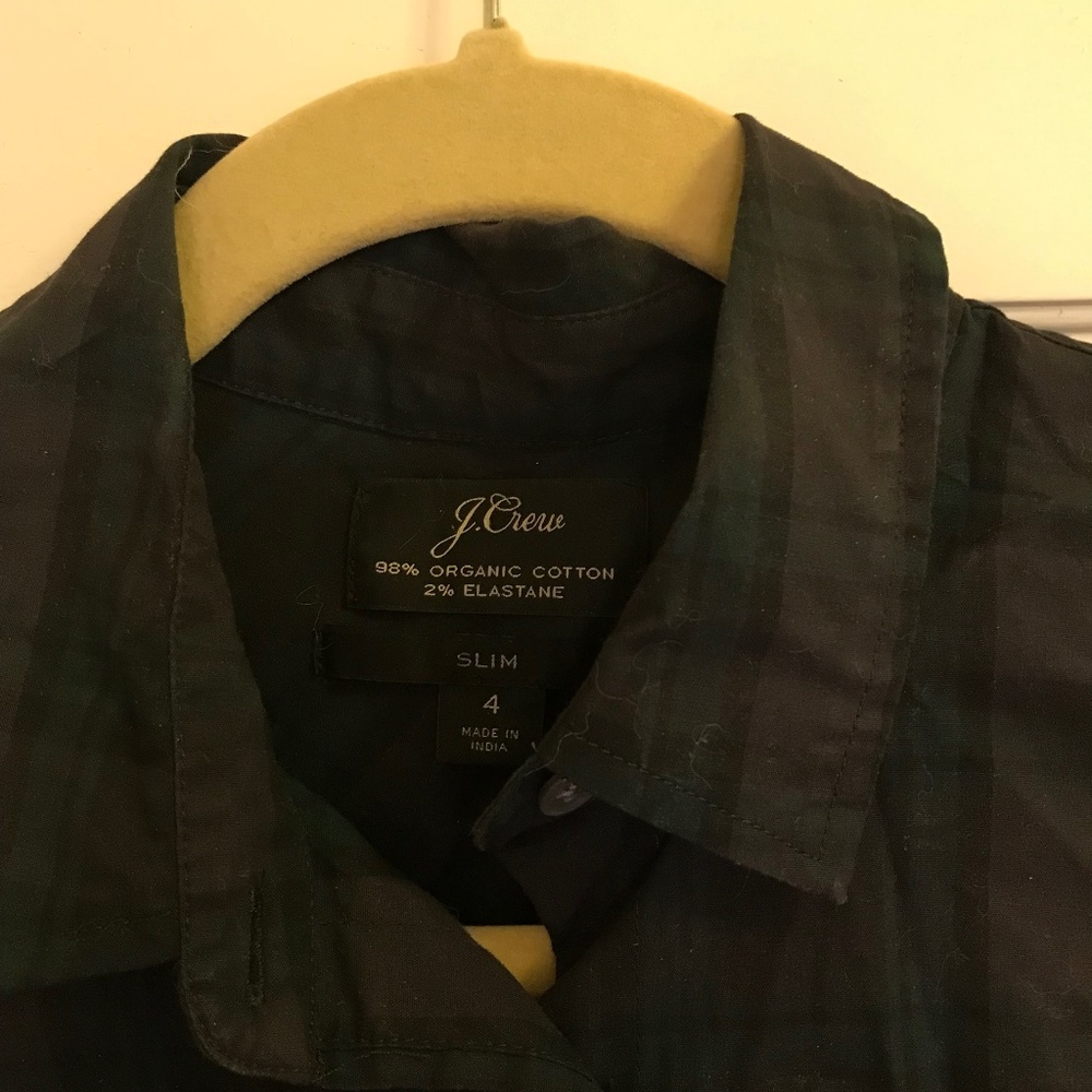 JCrew Blackwatch Plaid Slim-fit Button Down Shirt